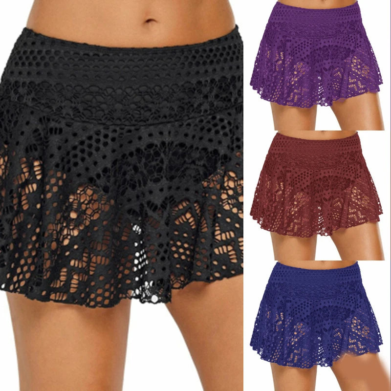 Women's Lace Swimsuit Short Skirt