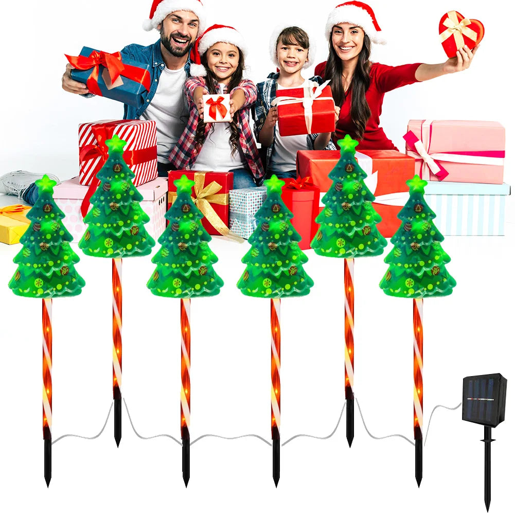 Solar Xmas Tree Lights 6 Modes LED Pack For Outdoor Decor