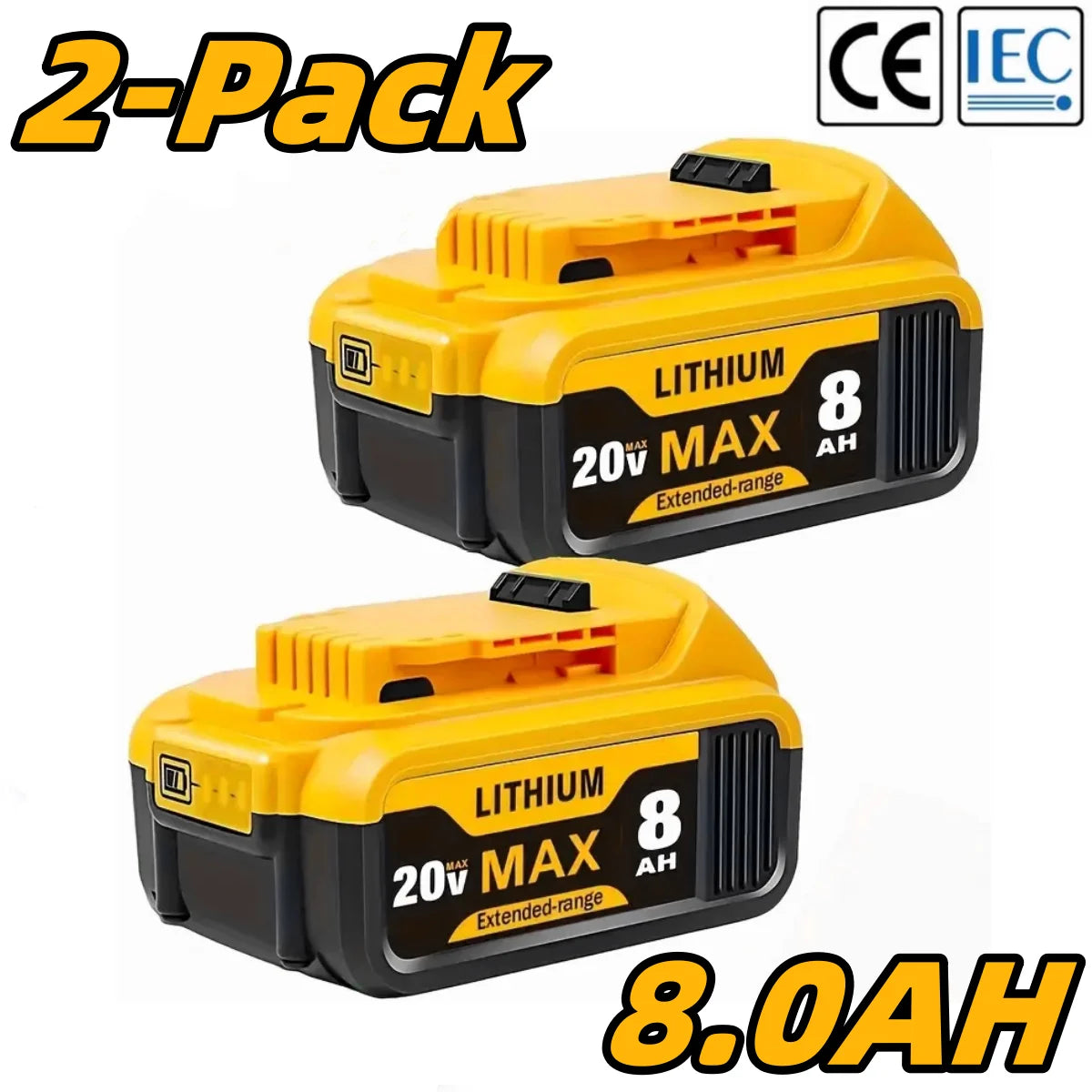 Dewalt 20V 8000mAh Lithium Ion Replacement Battery