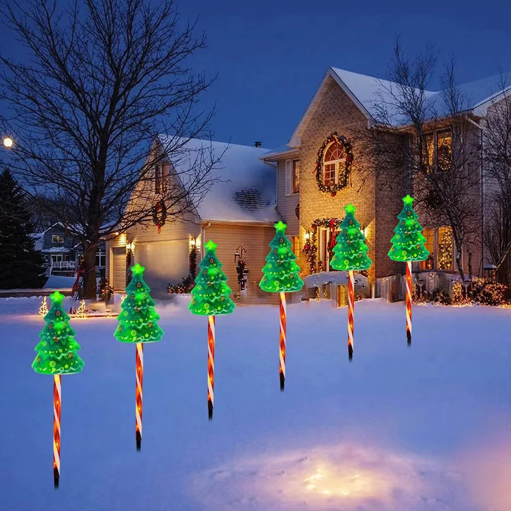 Solar Xmas Tree Lights 6 Modes LED Pack For Outdoor Decor