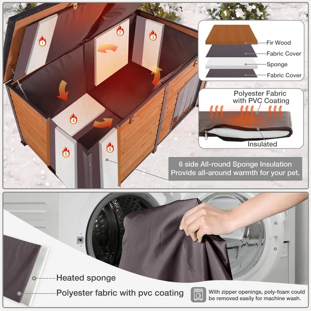 Large Dog House with Insulated Liner