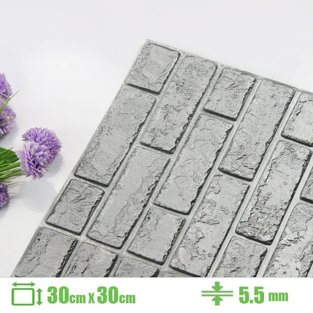 Foam 3D Wall Stickers Self Adhesive Panels
