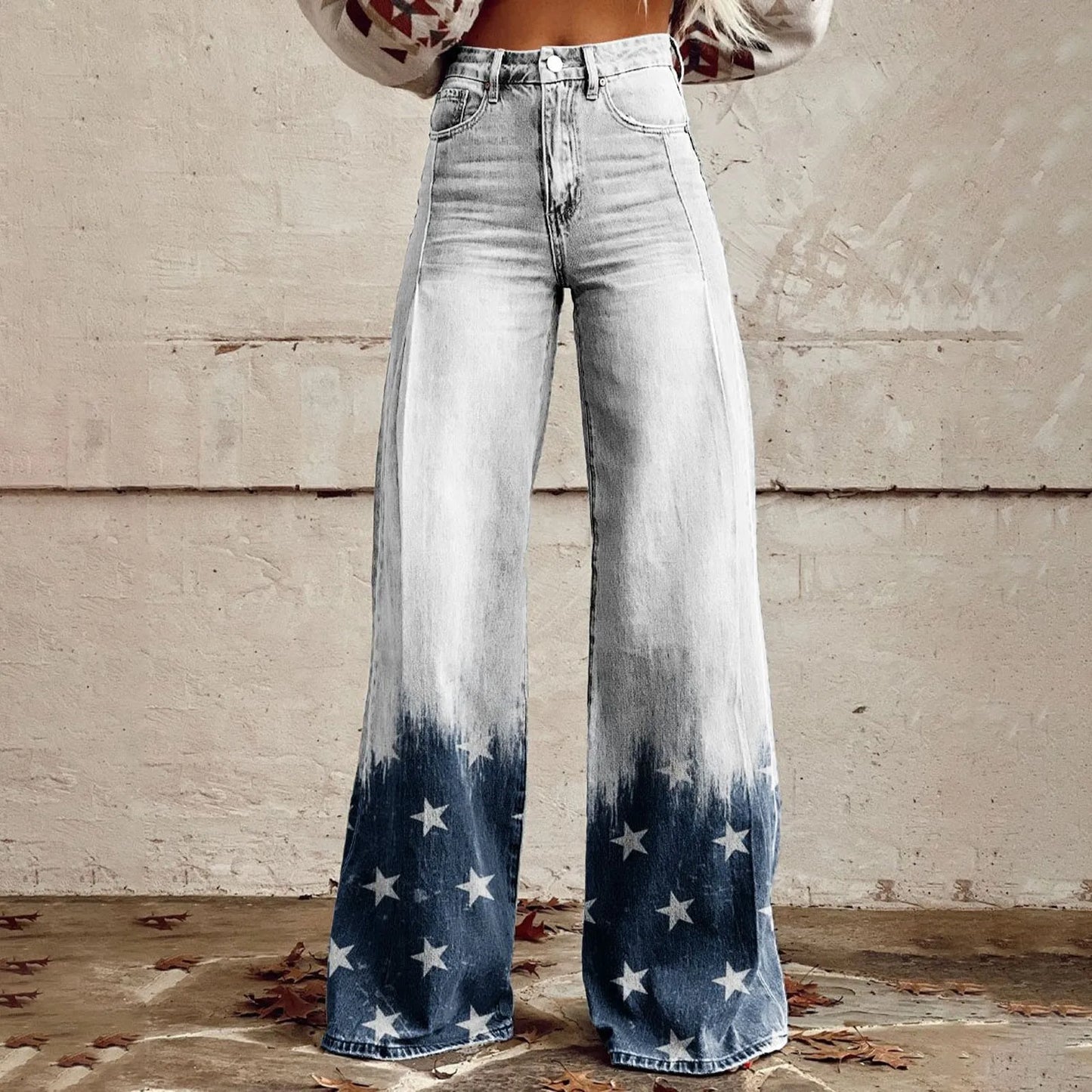 Fashion Jeans Wide Leg Denim Pants