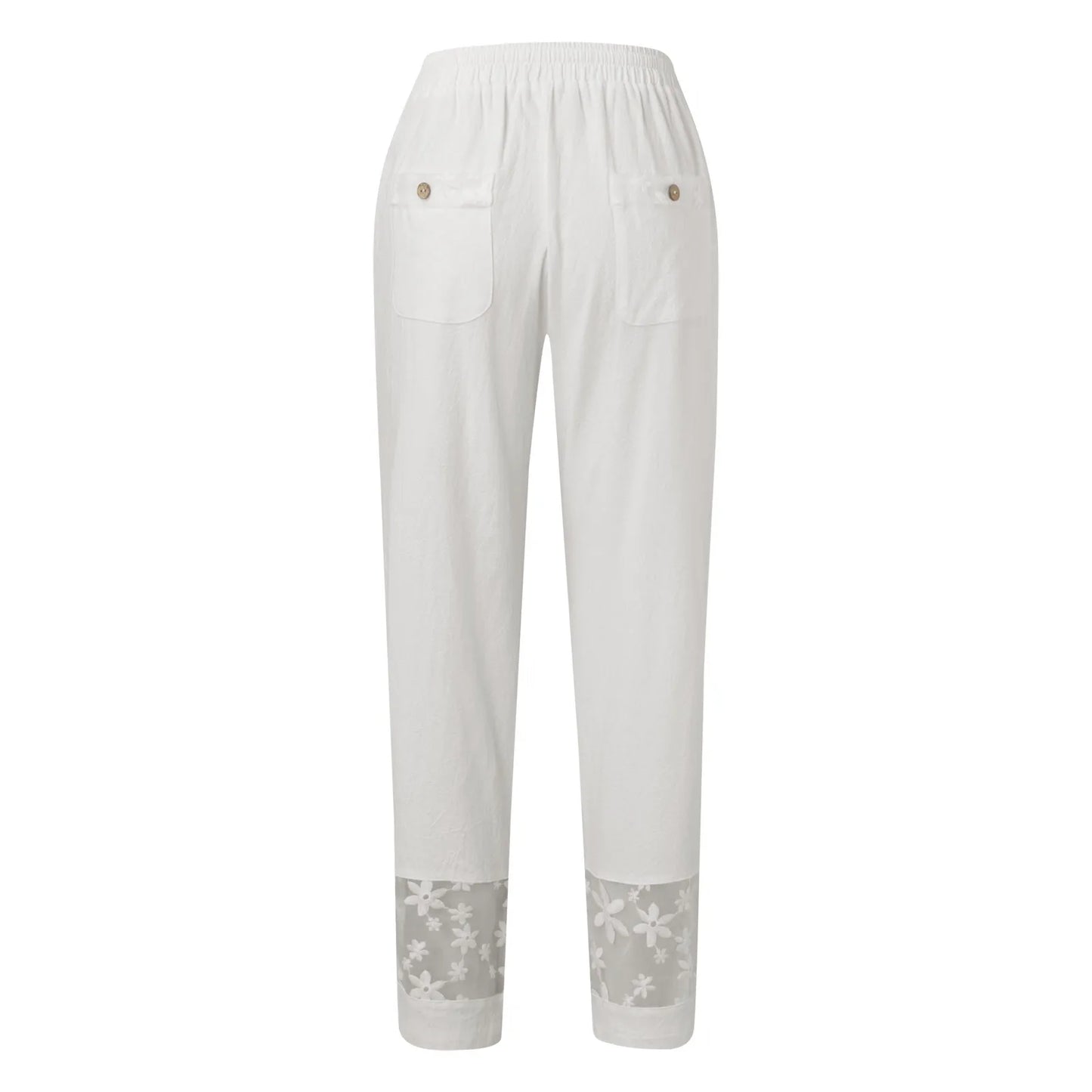 Drawstring Printed Crop Pants
