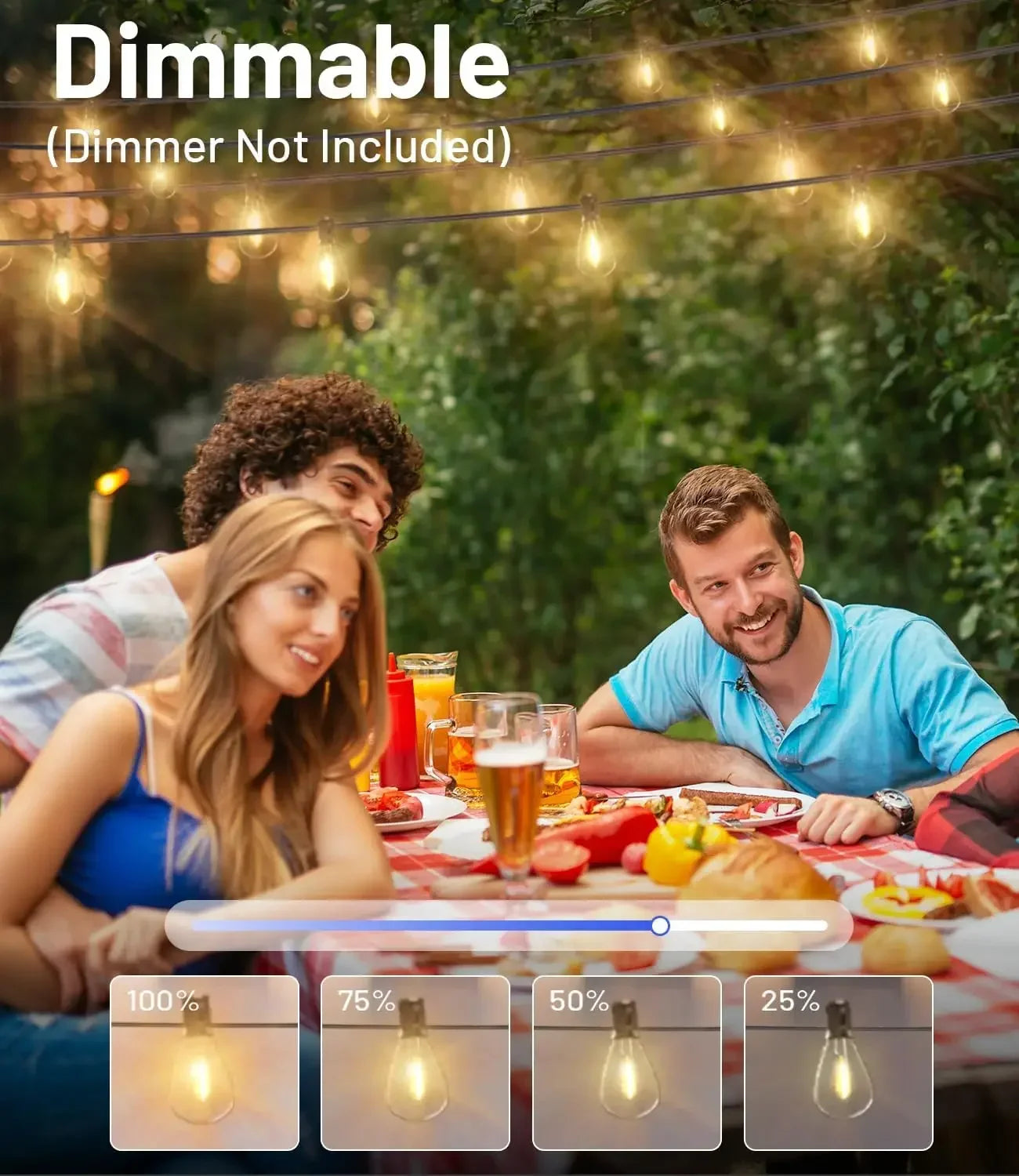 200FT Outdoor String Lights, Ultra Long Waterproof