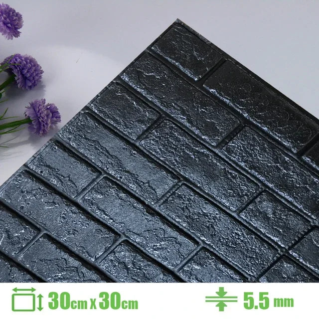 Foam 3D Wall Stickers Self Adhesive Panels
