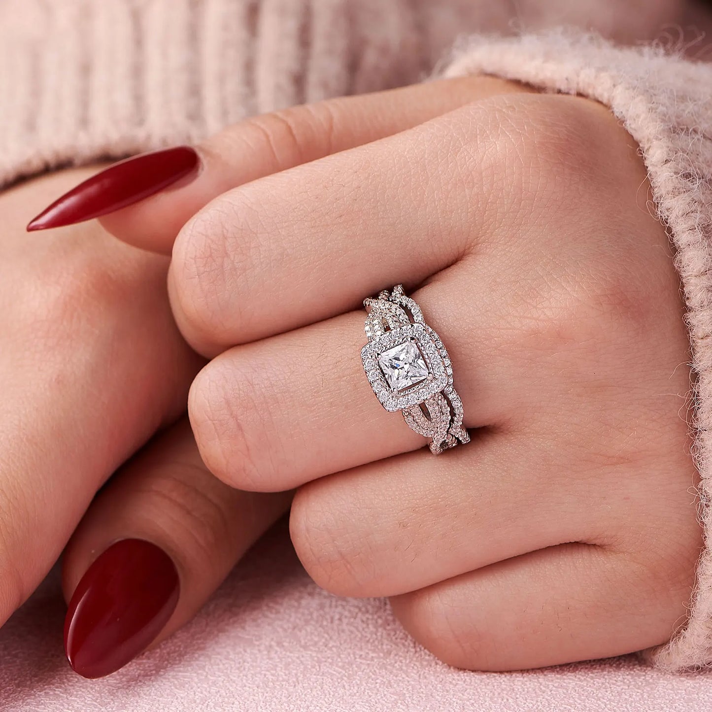 925 Sterling Silver Engagement Ring