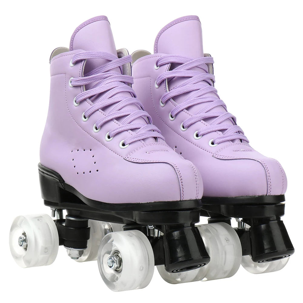 Outdoor Sneakers PU Leather Roller Skates