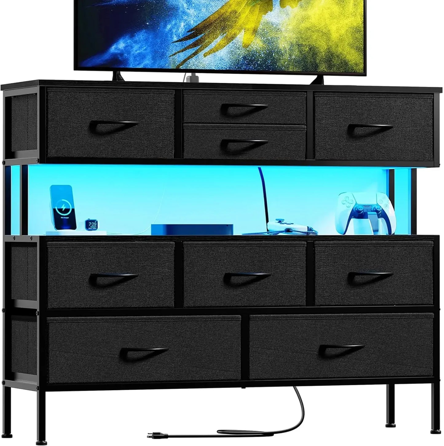 Dresser TV Stand with Charging Station