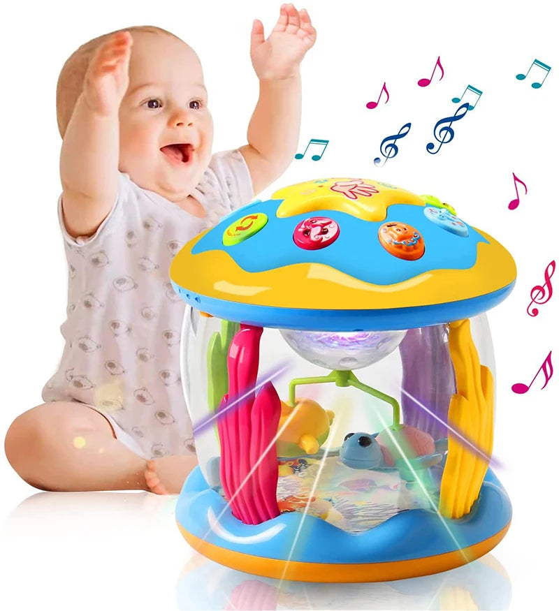 Baby Toys 1-3 Years Babies Ocean Light Rotary Projector Musical Toy