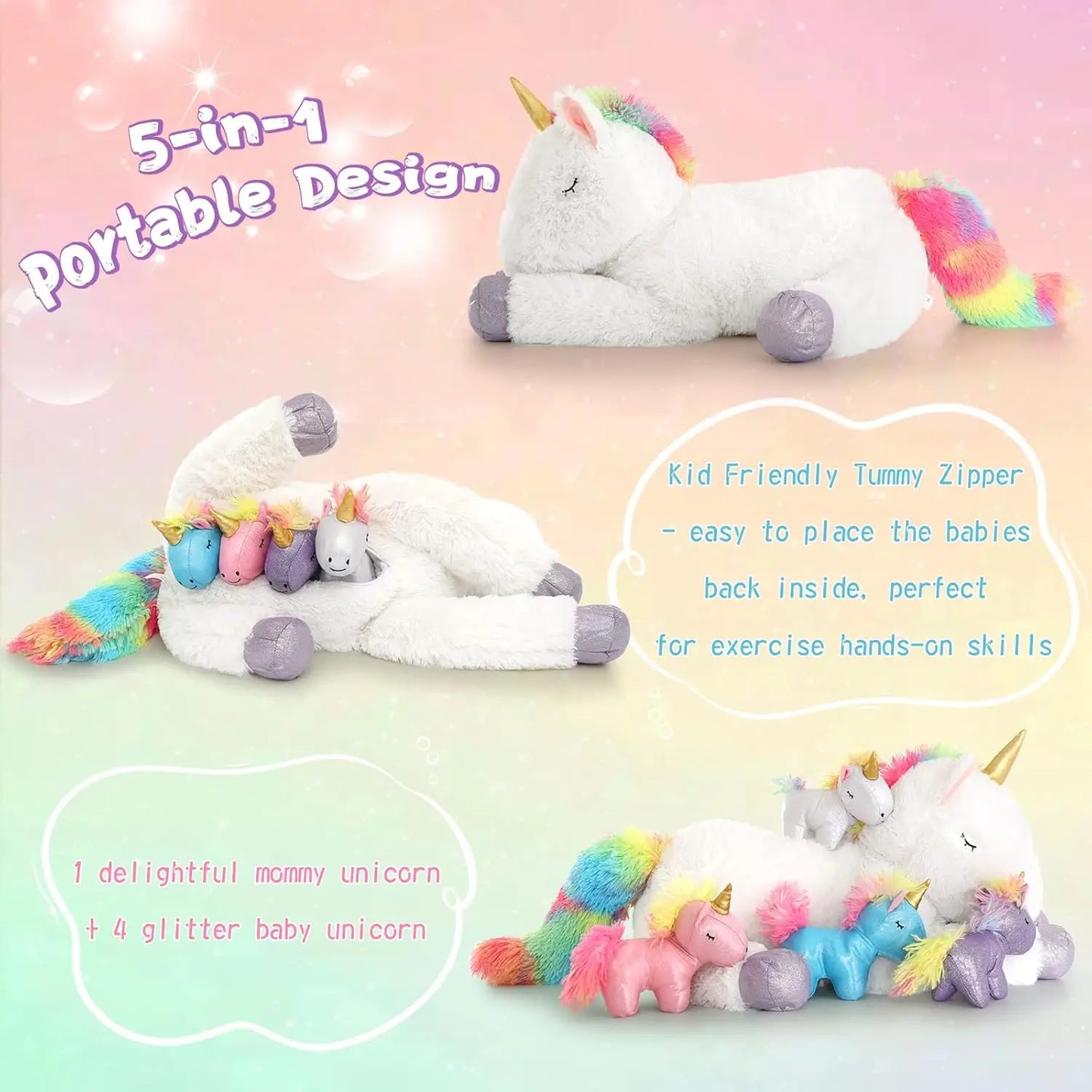 22'' Unicorn Stuffed Animal for Girls