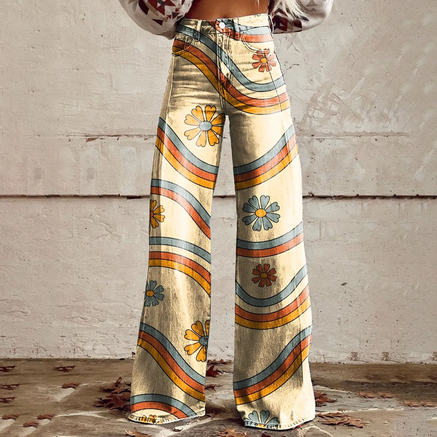 Fashion Jeans Wide Leg Denim Pants