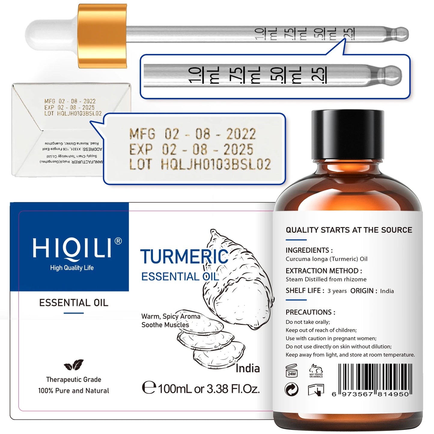 100ML Turmeric Essential Oils
