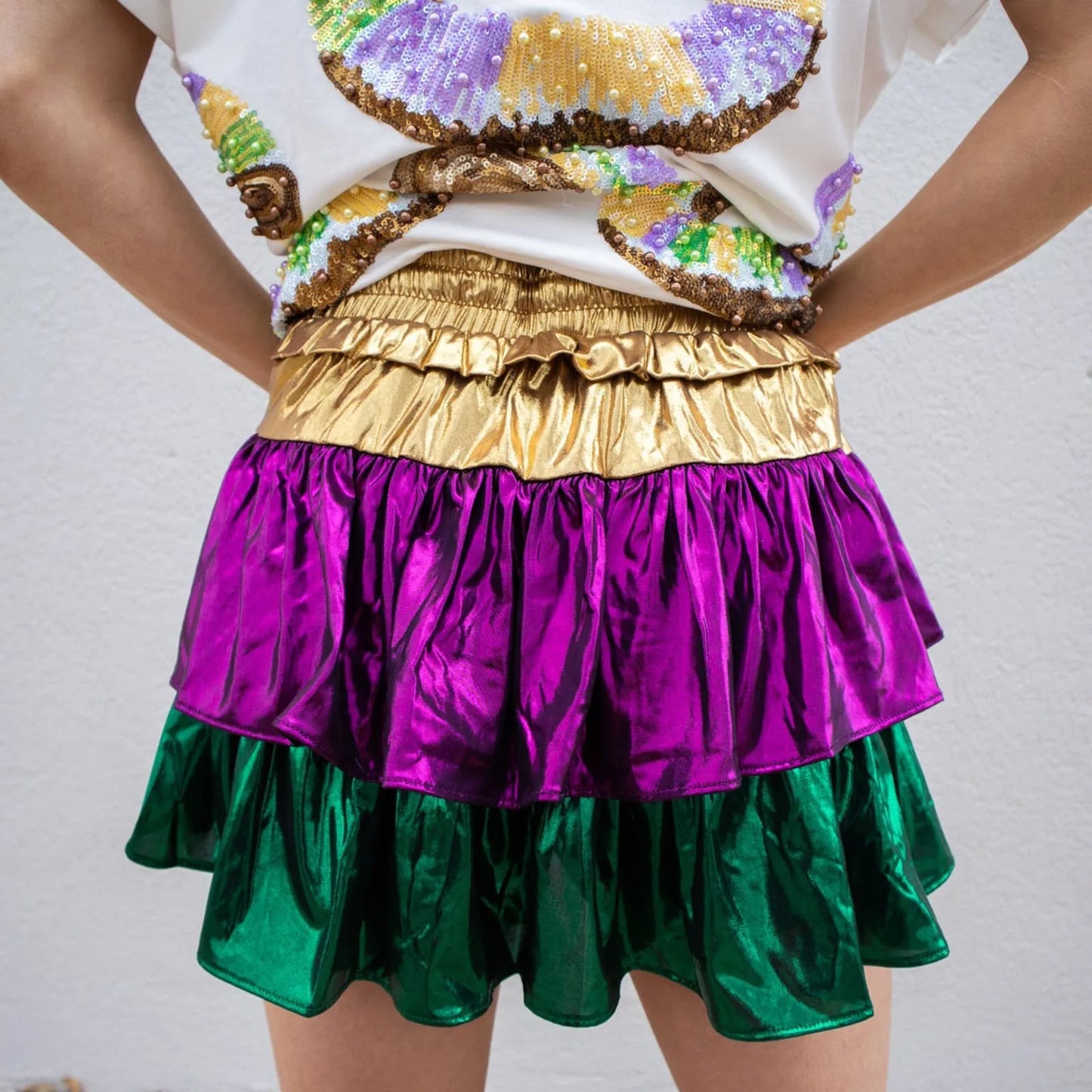 Mardi Gras Summer Shorts Skirt \