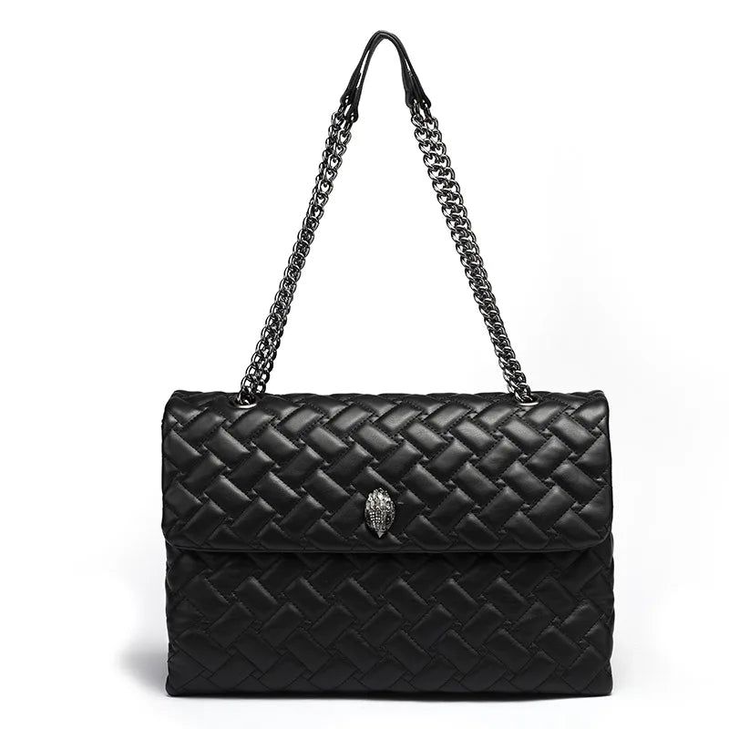 2024 New Trendy Women's Bag with Herringbone Chain Crossbody Bag, Eagle Head, Shoulder Bag, and Large Bag