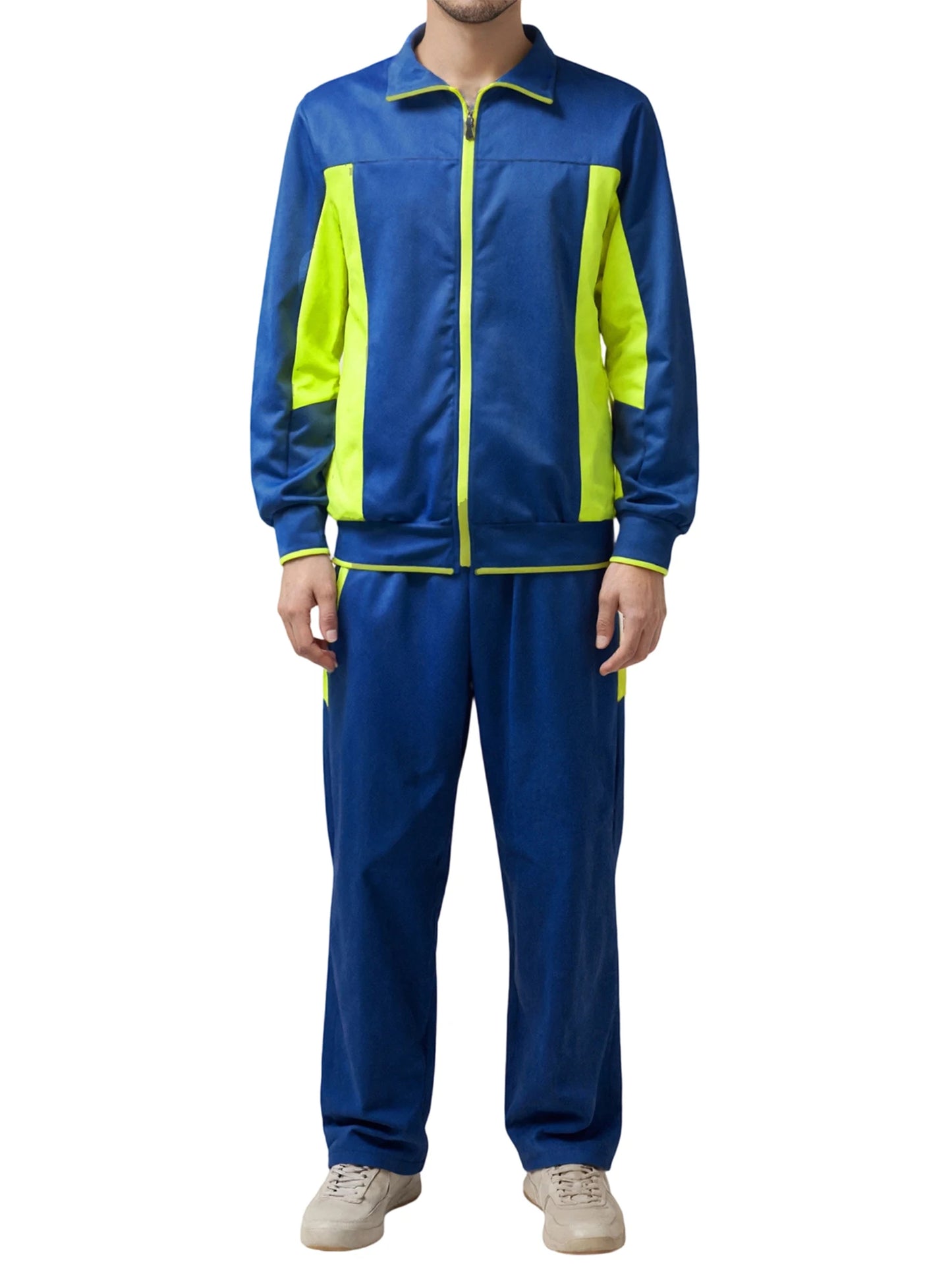 Mens Two Piece Tracksuit Set With Long Sleeve Sweatshirt