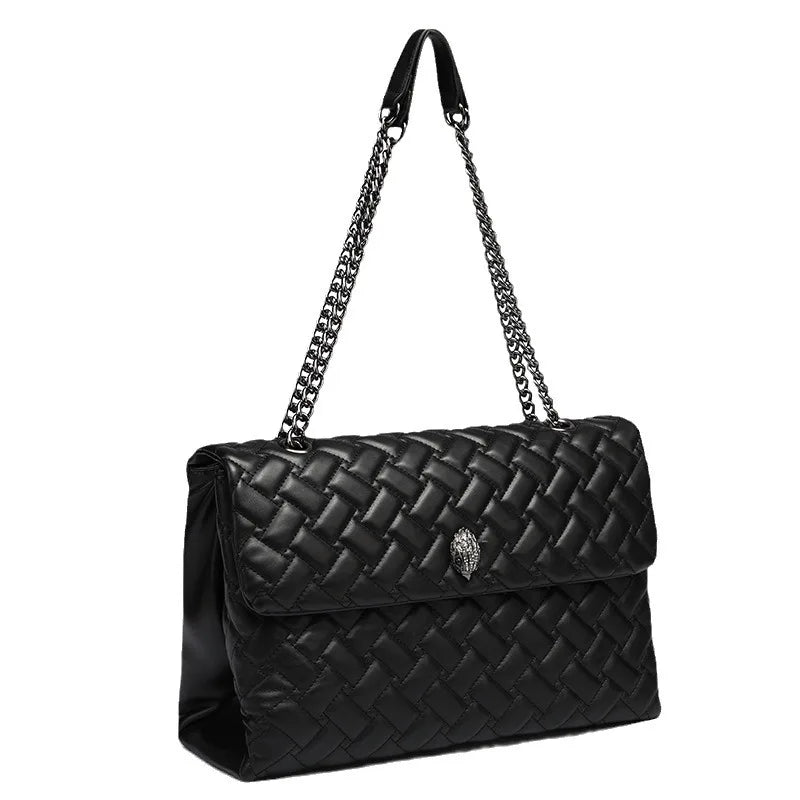 2024 New Trendy Women's Bag with Herringbone Chain Crossbody Bag, Eagle Head, Shoulder Bag, and Large Bag