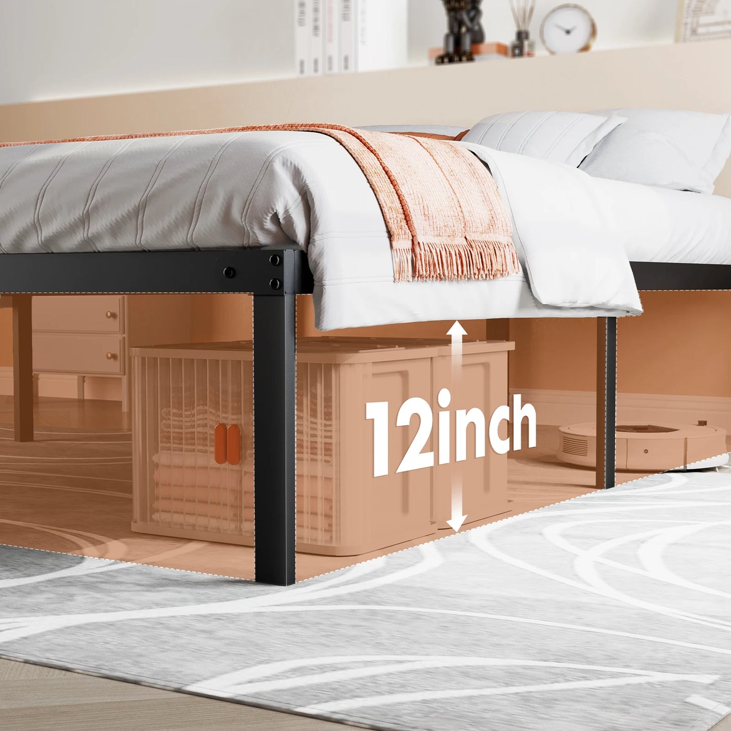 JHK Basic Twin Full Queen King Size Bed Frame