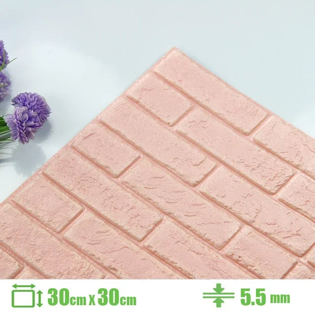 Foam 3D Wall Stickers Self Adhesive Panels