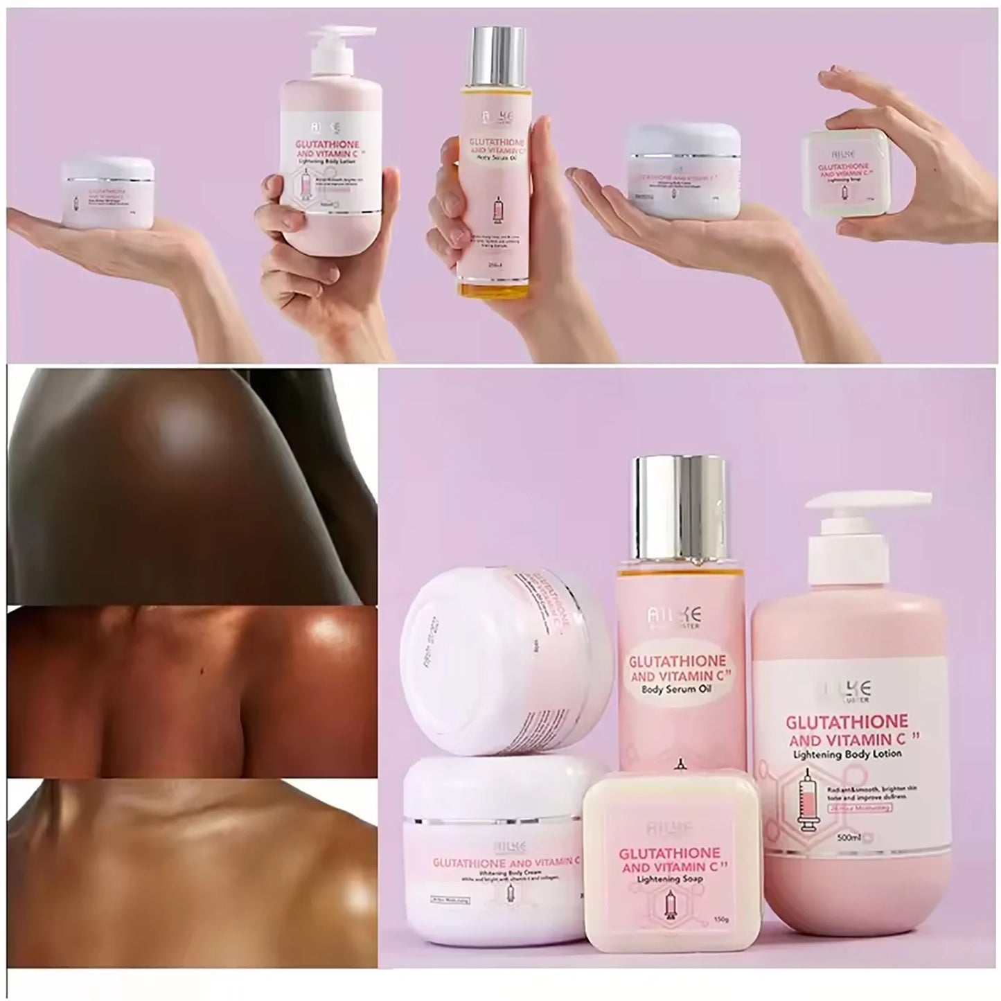 ,Moisturizing Cream Spa Oil,Glowing Body Cream,Gift Set