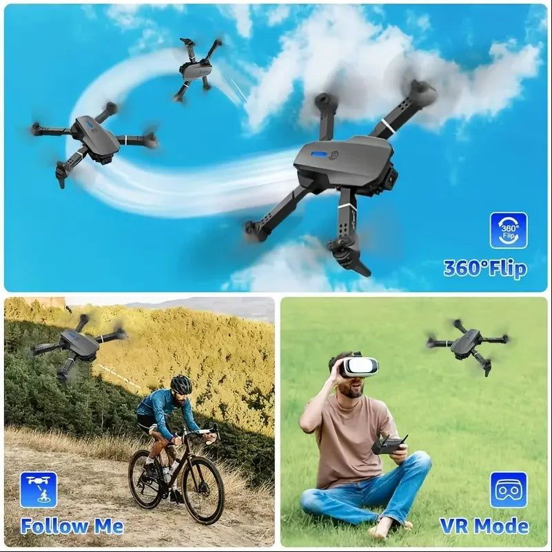E88 Drone With Dual Camera Screen Control One Key Takeoff