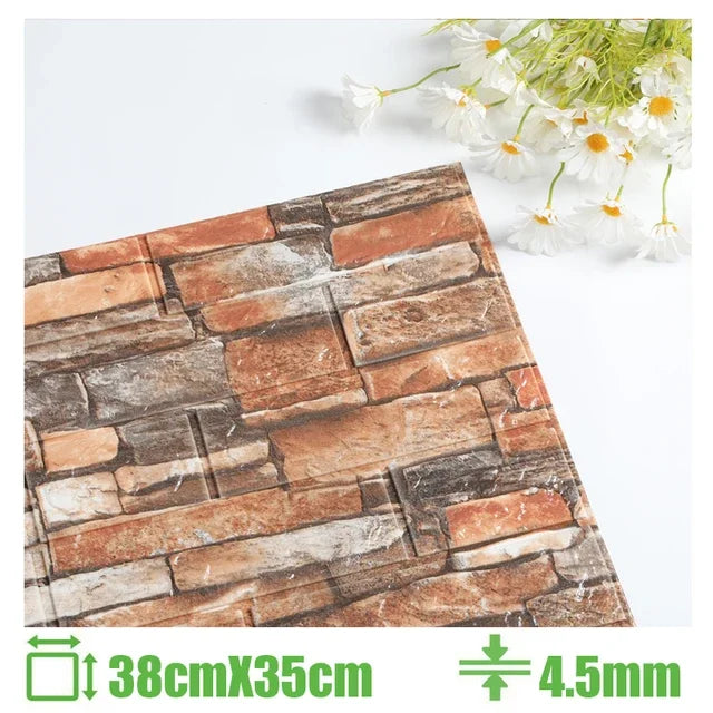 Foam 3D Wall Stickers Self Adhesive Panels