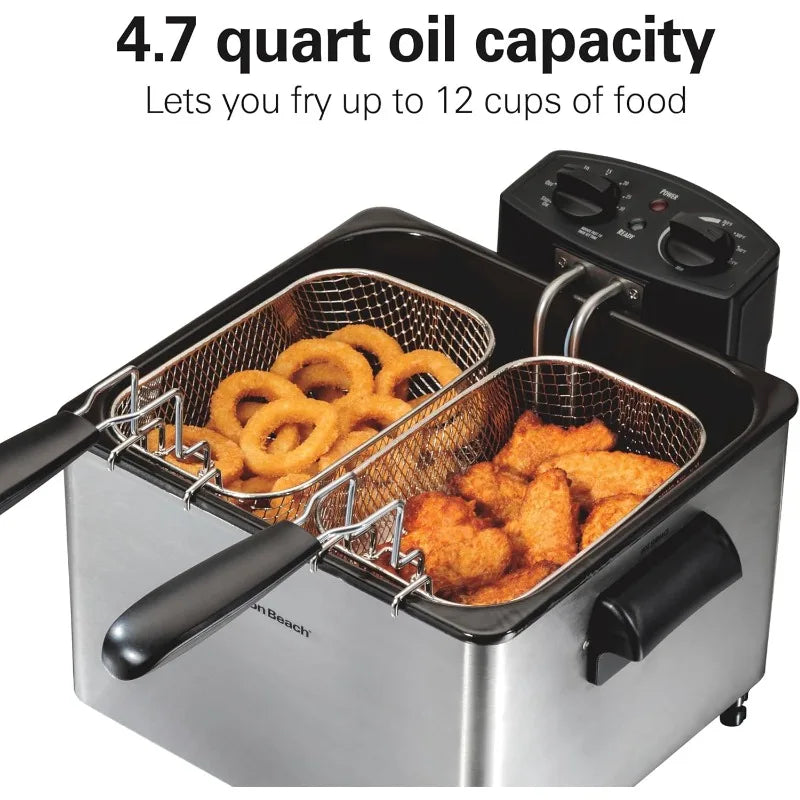 Deep Fryer with 2 Frying Baskets,