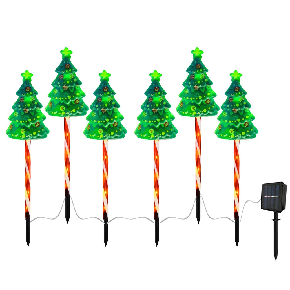 Solar Xmas Tree Lights 6 Modes LED Pack For Outdoor Decor
