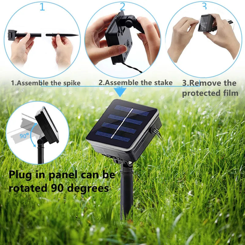Solar LED Fairy Lights With 100 LEDs For Outdoor Decor