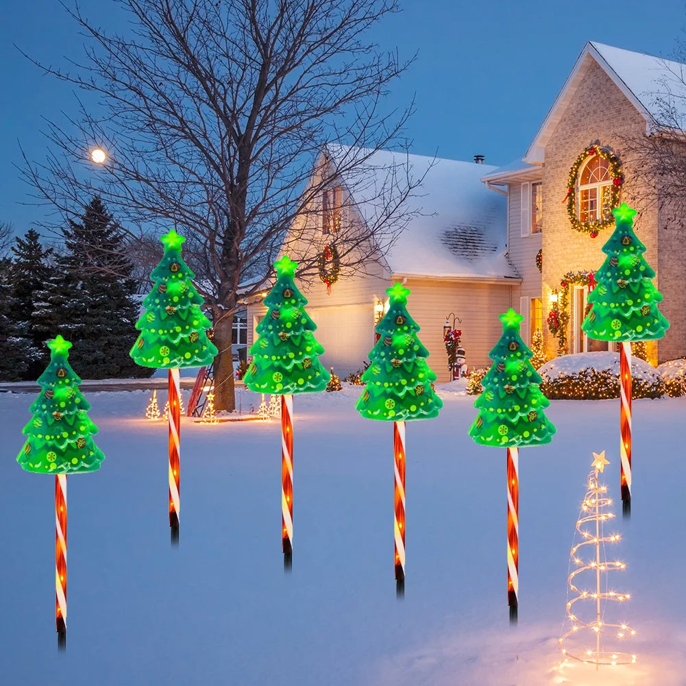 Solar Xmas Tree Lights 6 Modes LED Pack For Outdoor Decor