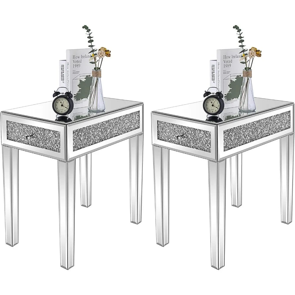 Mirrored Nightstand