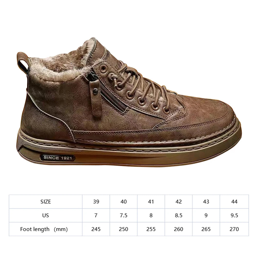 Waterproof Leather Platform Boots