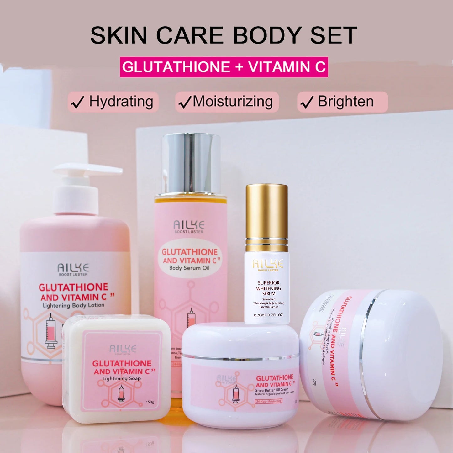 ,Moisturizing Cream Spa Oil,Glowing Body Cream,Gift Set