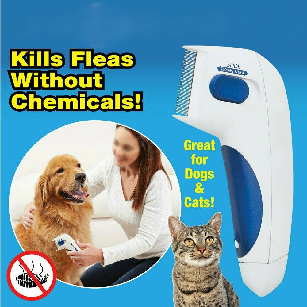 Electric Dog Cat Flea Lice Cleaner Comb