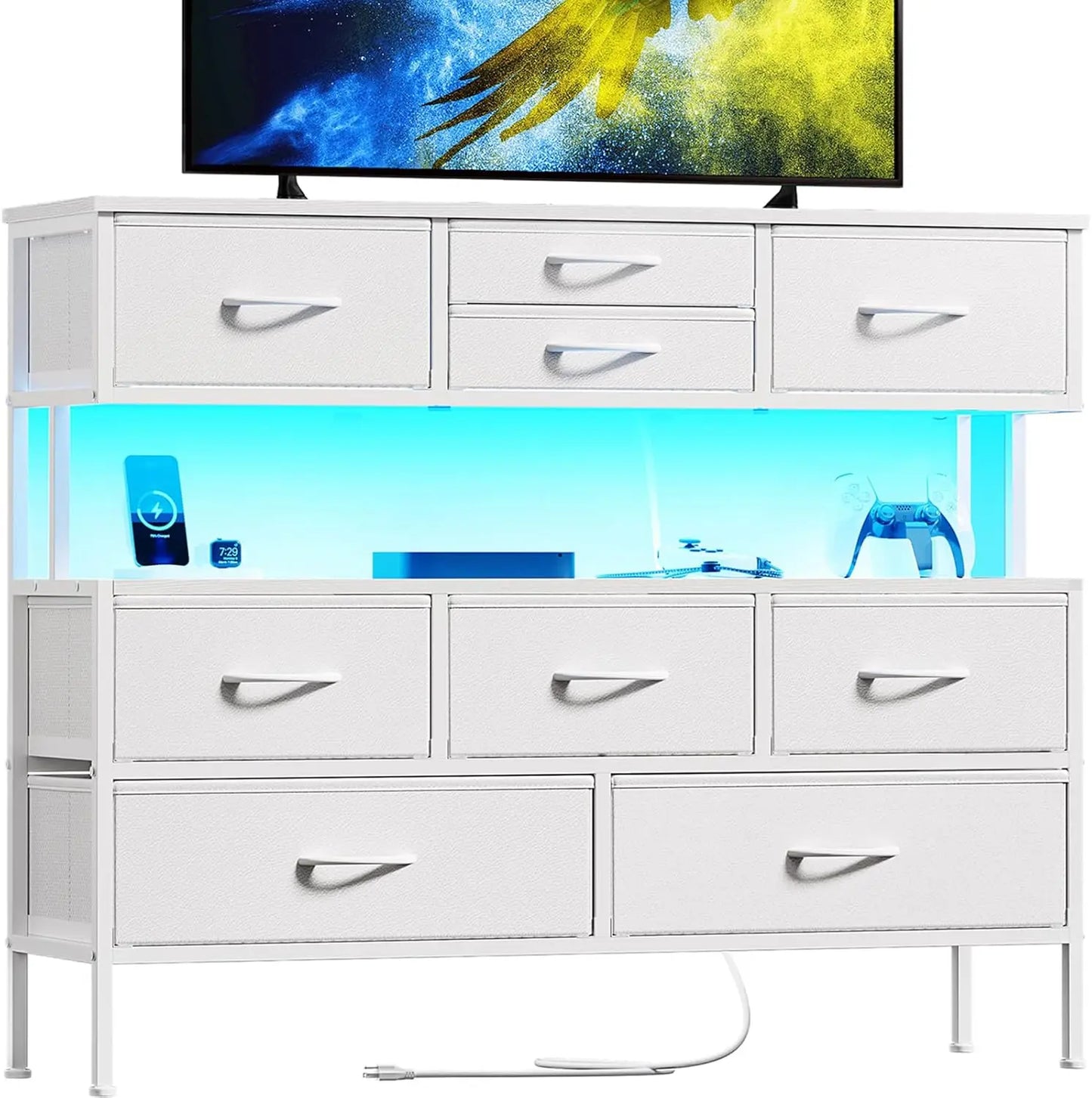Dresser TV Stand with Charging Station