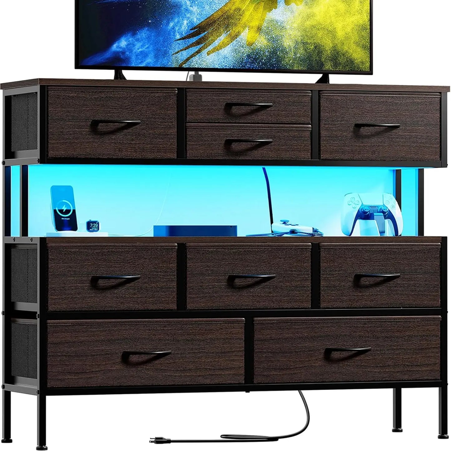 Dresser TV Stand with Charging Station