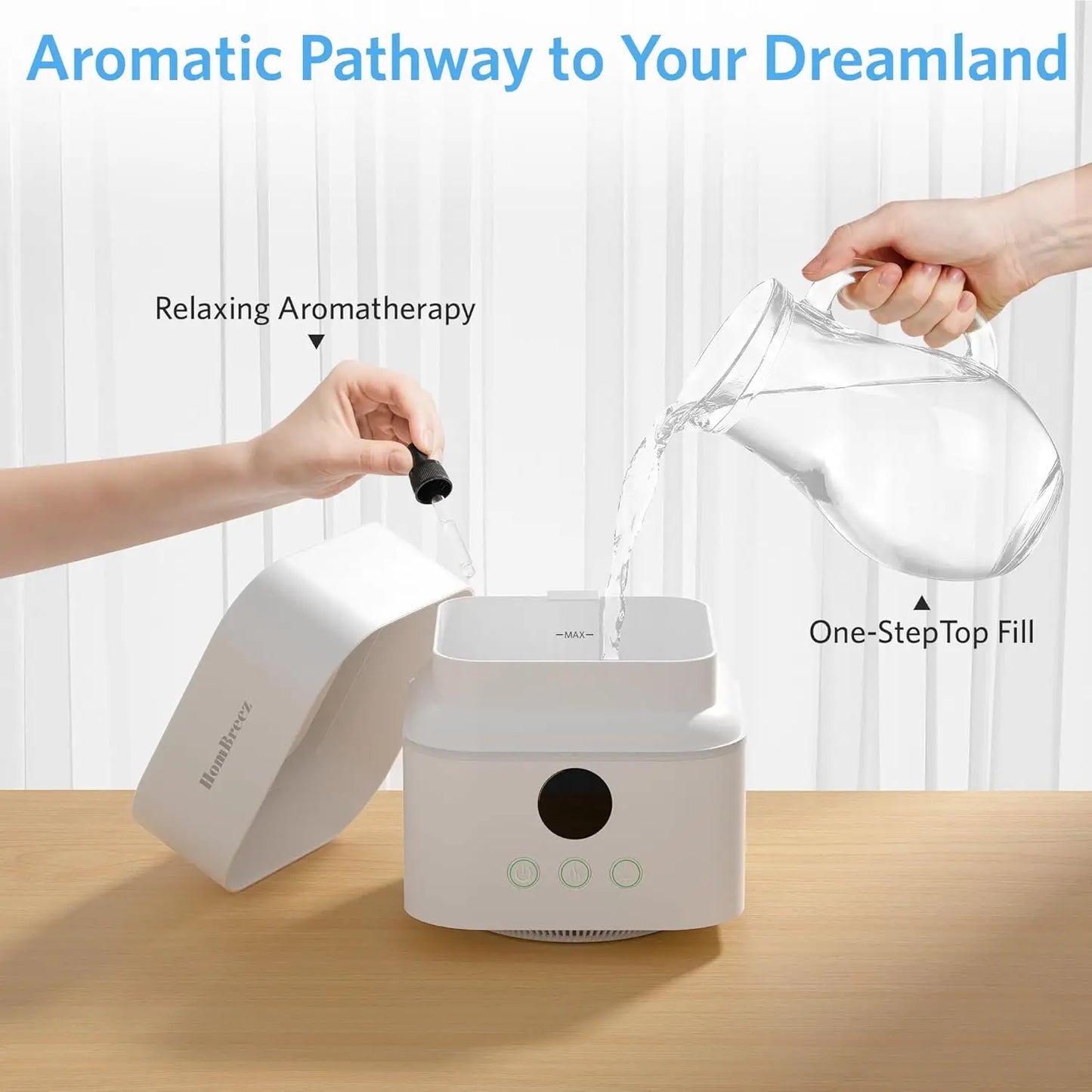 3 In 1 Air Purifier Humidifier Diffuser Bedroom H13 HEPA