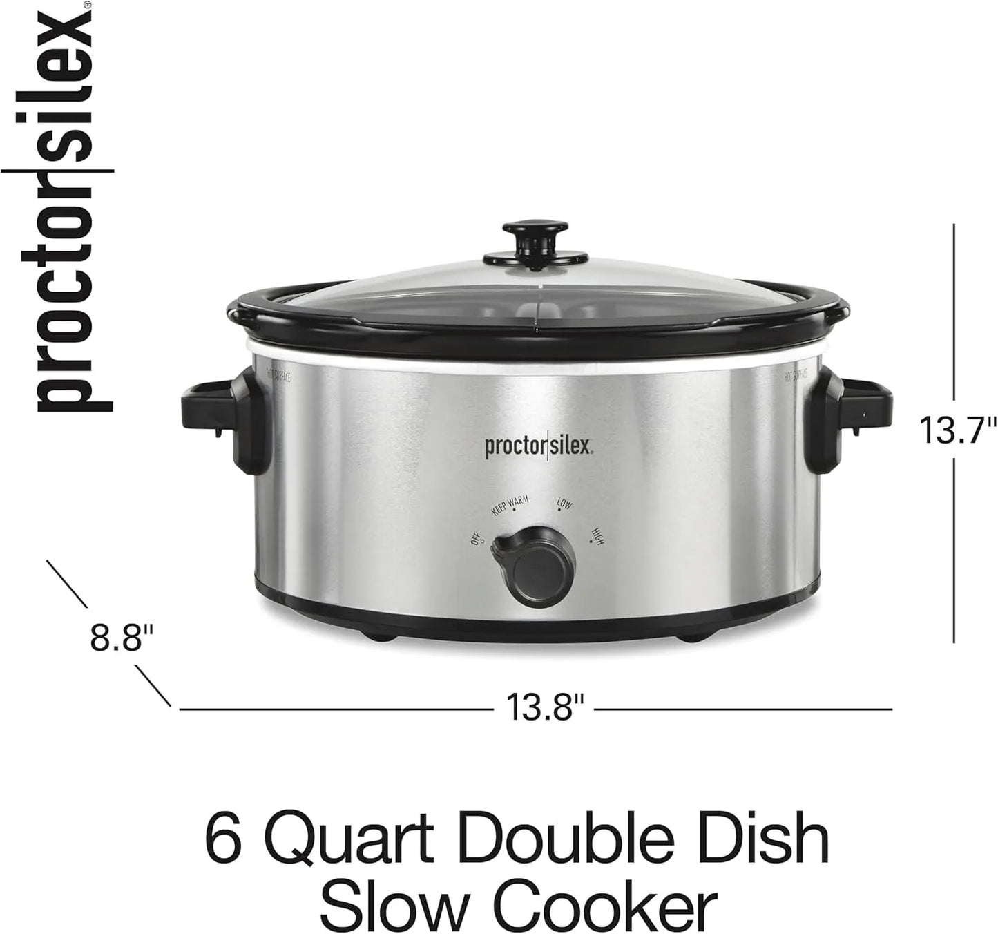 Double Dish Slow Cooker With Dual Crock And Touch Control