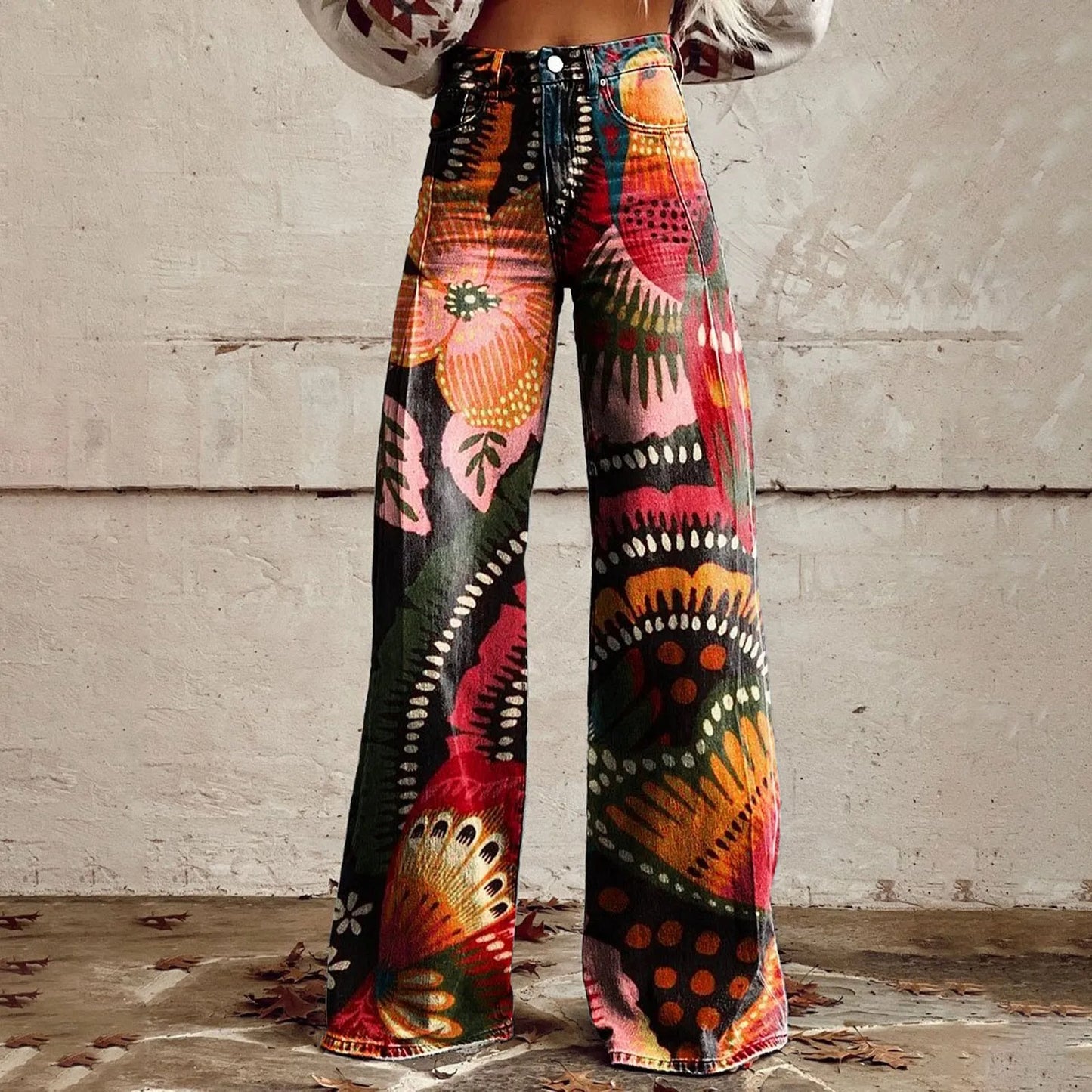 Fashion Jeans Wide Leg Denim Pants