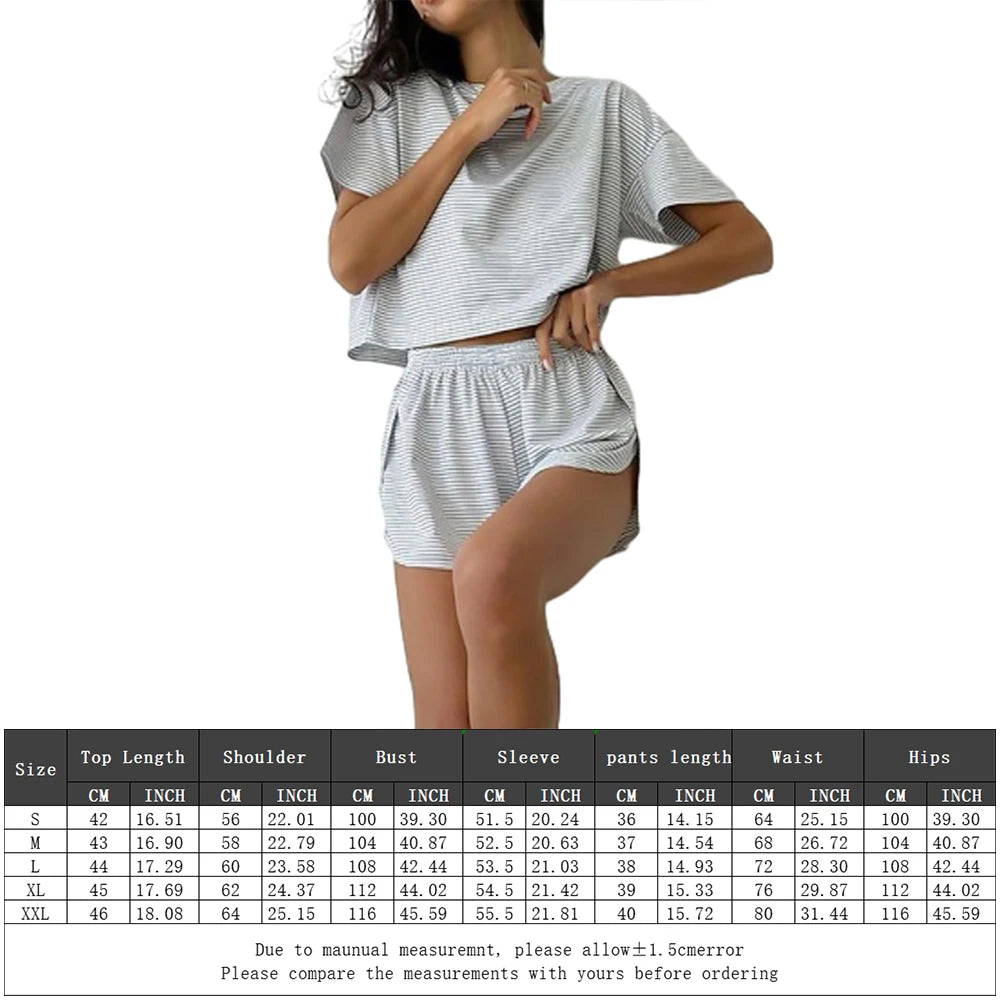 2 Pieces Pajamas Set Women