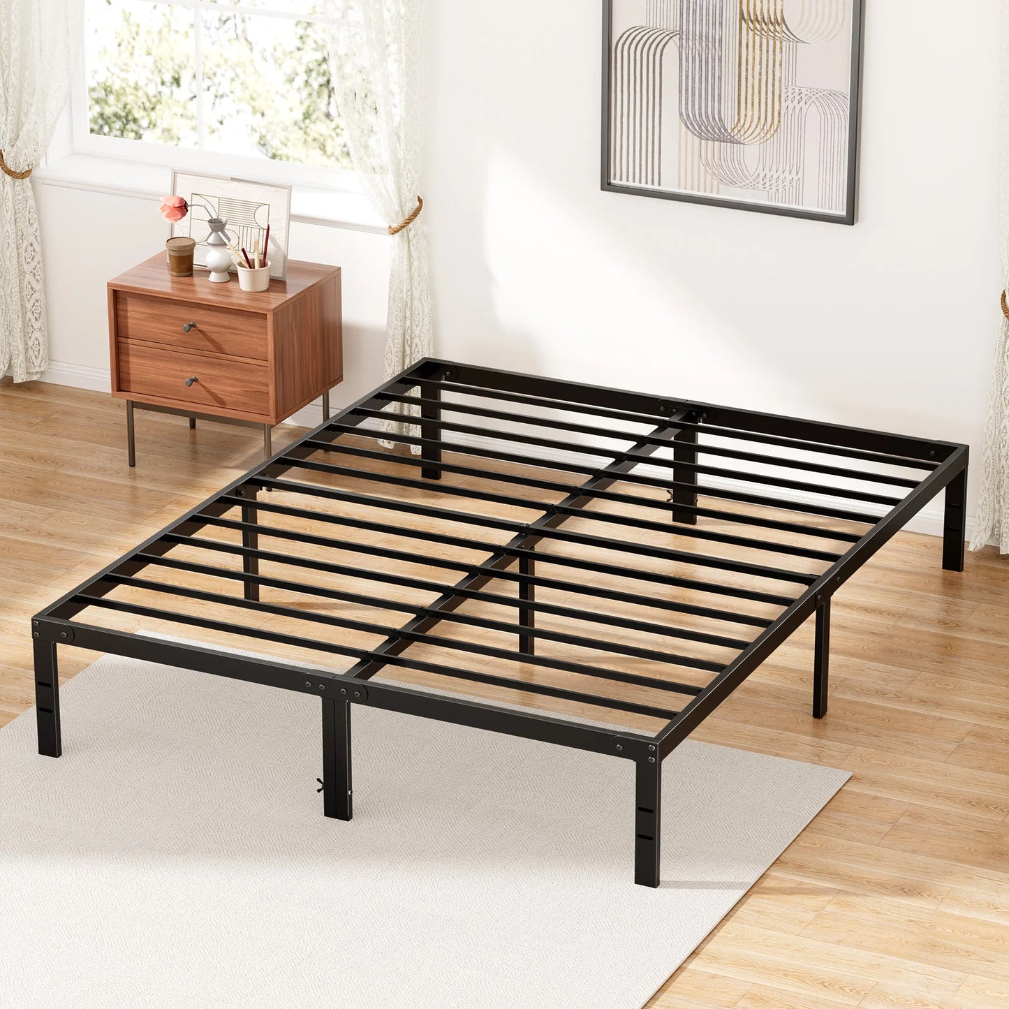 JHK Basic Twin Full Queen King Size Bed Frame