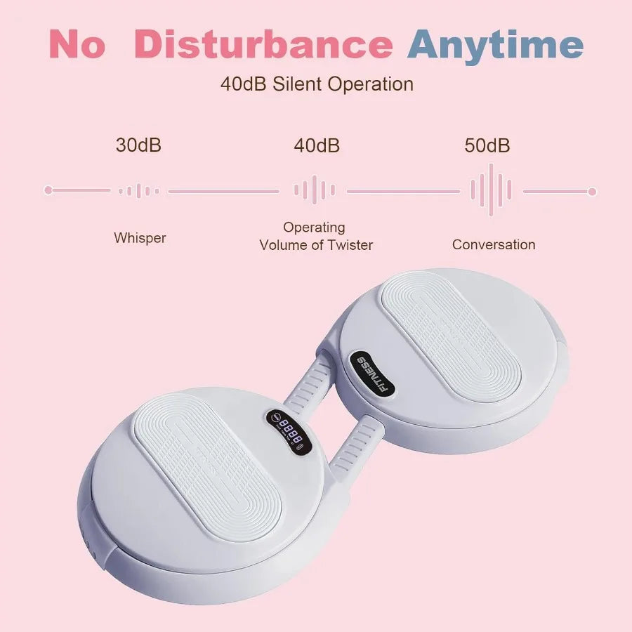 Ab Twister Board Waist Twister With Counter And Resistance Bands