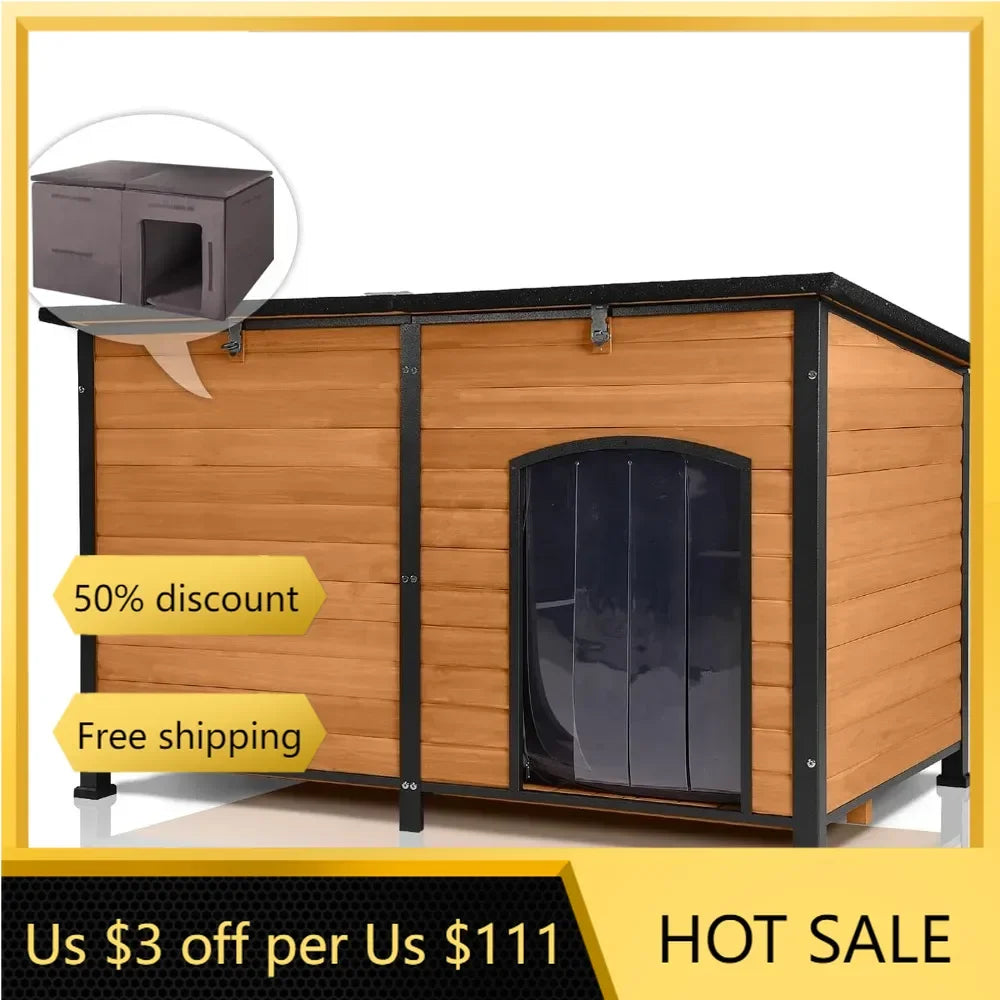 Large Dog House with Insulated Liner