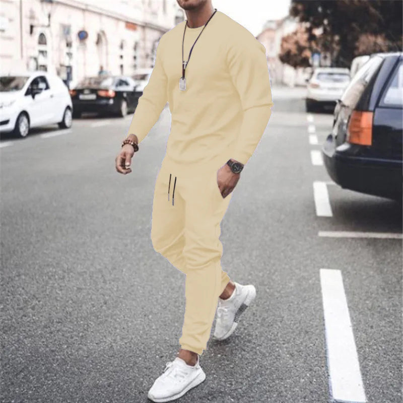 Men's Two Piece Running Sweatshirt and Sweatpants Set