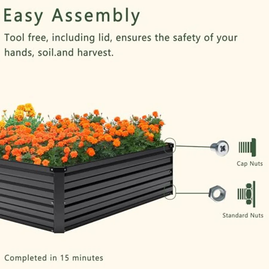 Two Pack Galvanized Raised Garden Bed Kit For Vegetables