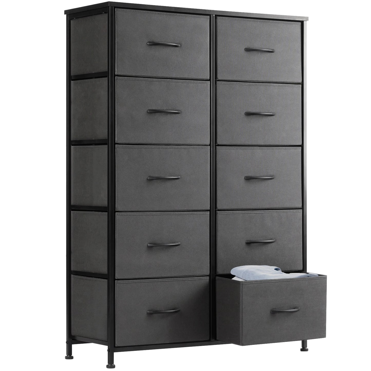 10 Fabric Drawers Wardrobe Steel Frame Storage Cabinet