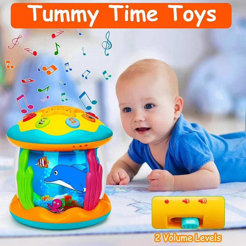 Baby Toys 1-3 Years Babies Ocean Light Rotary Projector Musical Toy