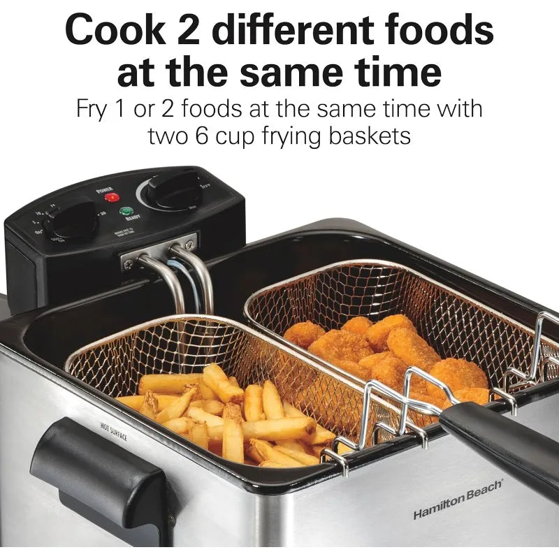 Deep Fryer with 2 Frying Baskets,