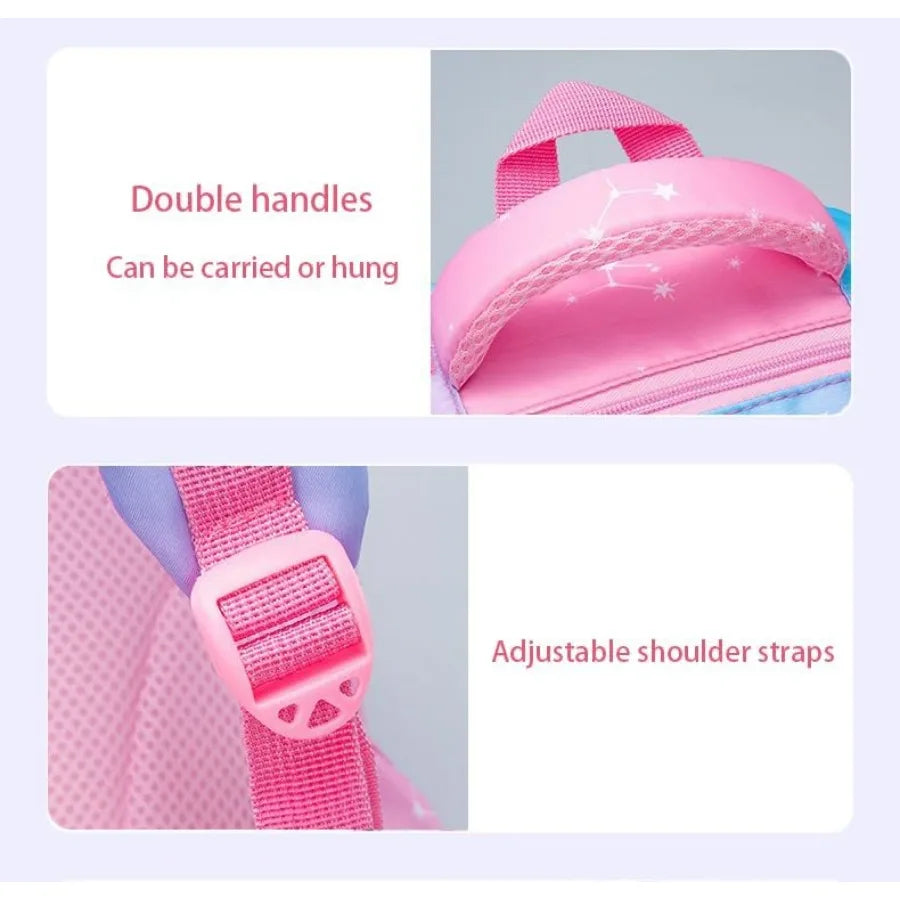 5Pcs Blue Pink School Backpack