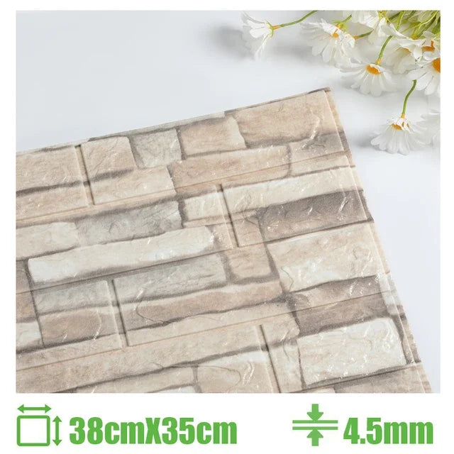 Foam 3D Wall Stickers Self Adhesive Panels